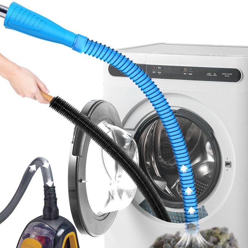 Sealegend 2 Pieces Dryer Vent Cleaner Kit New Upgrade Dryer Lint Brush Vent Cleaner Vacuum Attachment, No Noise Vacuum Hose - Image 1